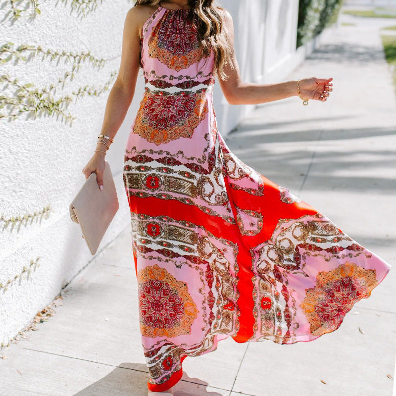 Halter Boho Maxi Dress