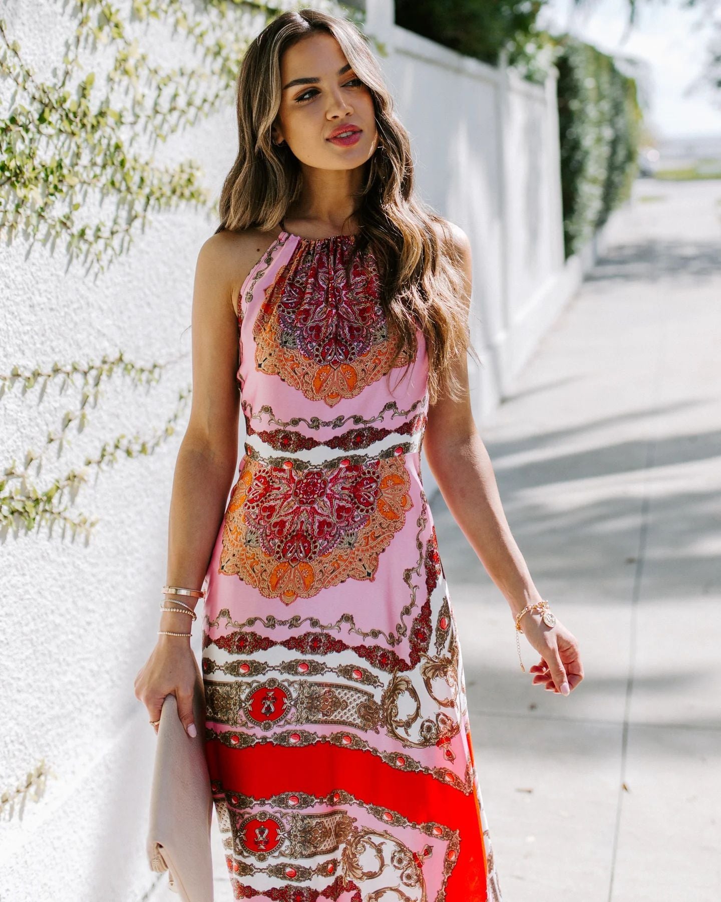 Halter Boho Maxi Dress