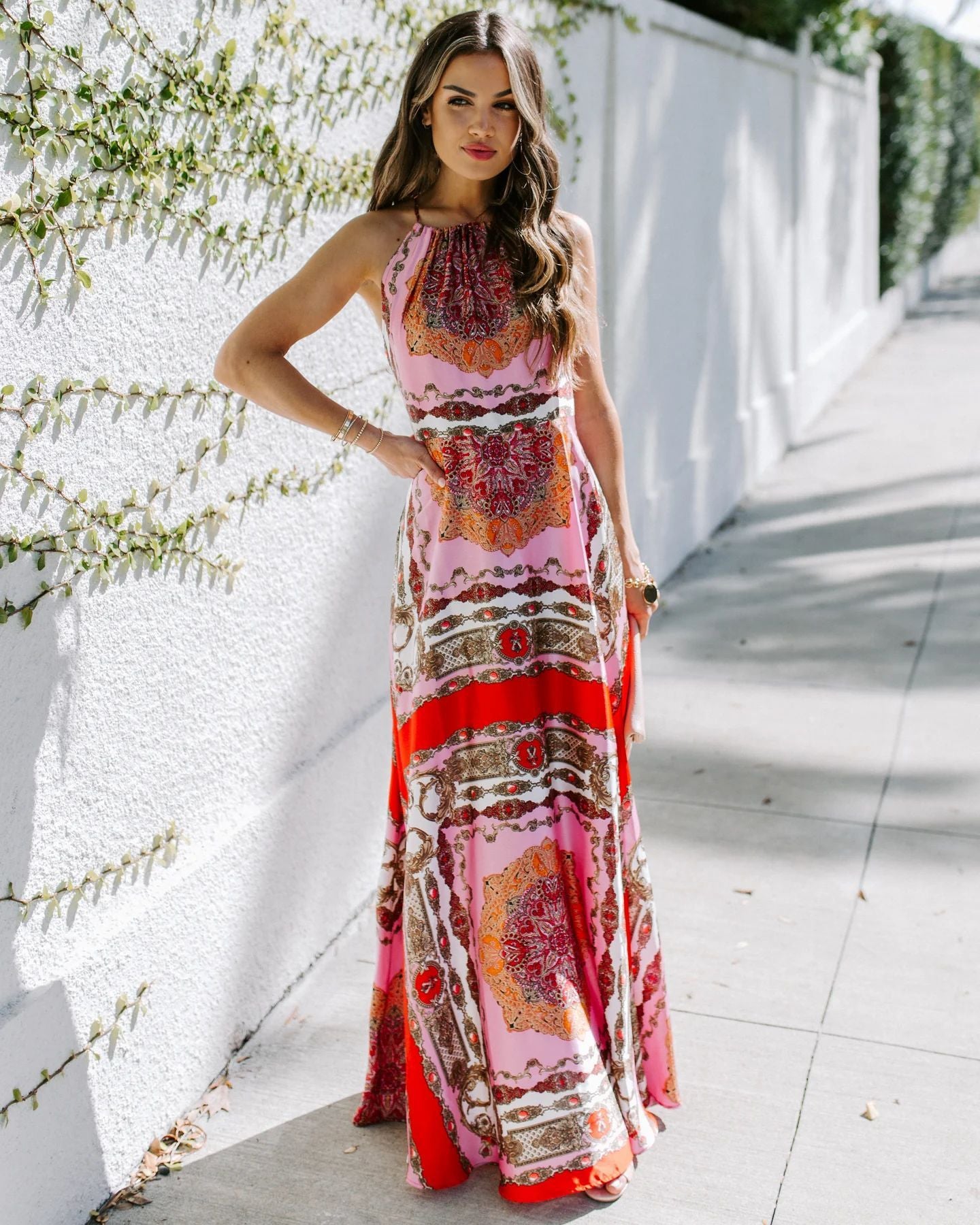 Halter Boho Maxi Dress