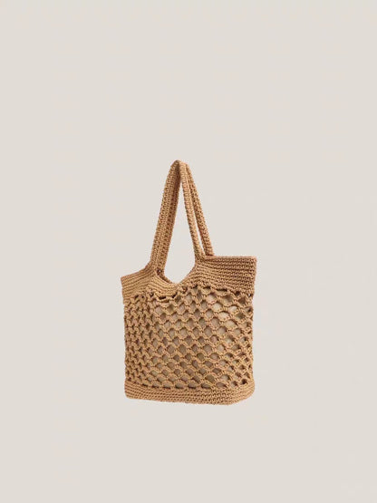 Fishnet Straw Bag Female Woven Tote