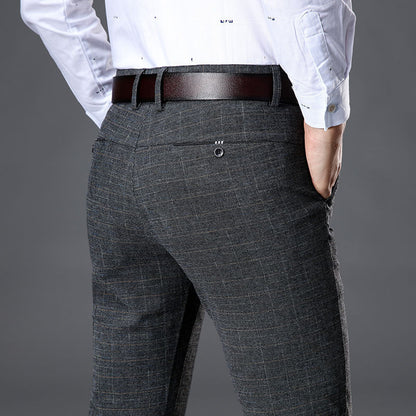 Men's Brushed Business Straight Long Pants