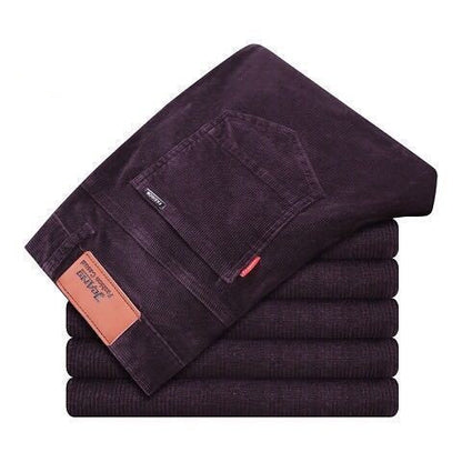 Stretch Casual Pants Men's Corduroy Loose Warm Outer Pants Corduroy Men's Straight