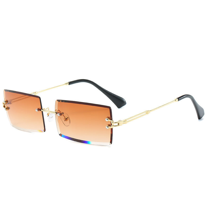 Rimless Rectangle Sunglasses