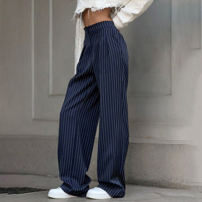 Pinstripe Wide Leg Pants