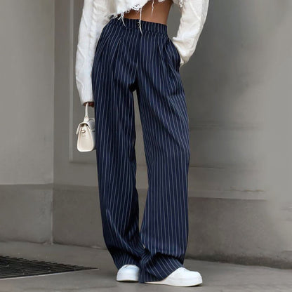 Pinstripe Wide Leg Pants