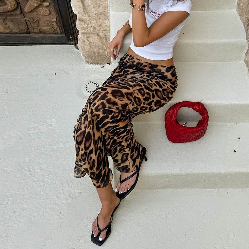 Leopard Print Maxi Skirt