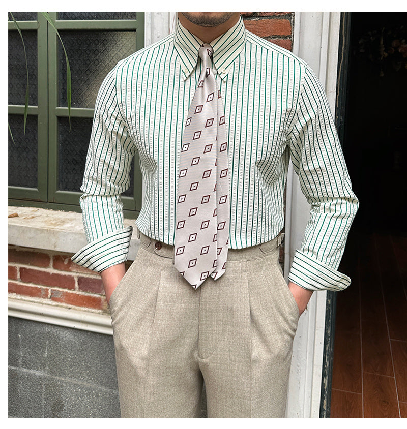 Retro Breathable Non-ironing Commuter's All-matching Elegant Shirt For Men