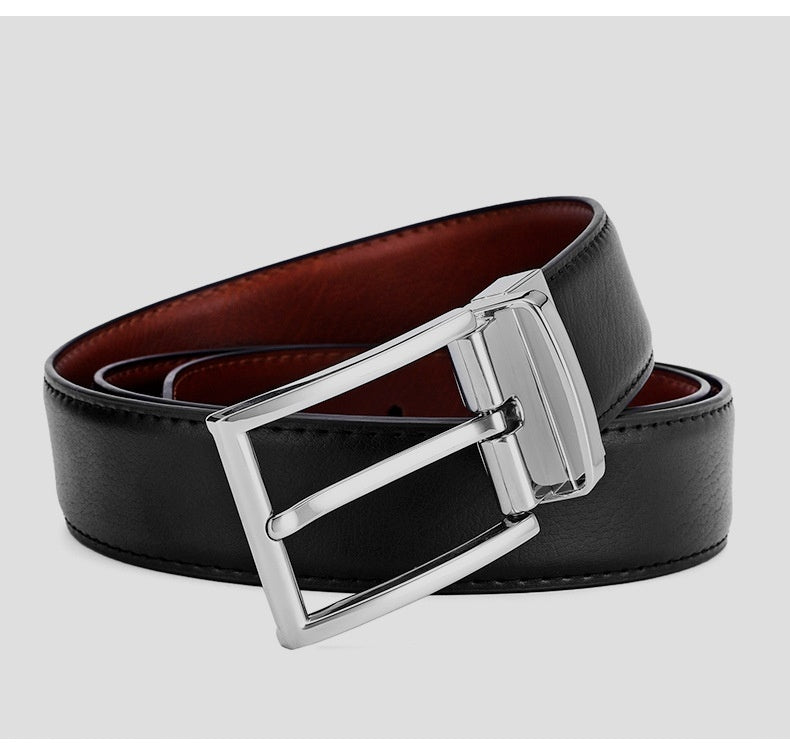 Rotating Pin Buckle Leather Belt