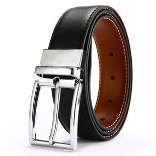 Rotating Pin Buckle Leather Belt