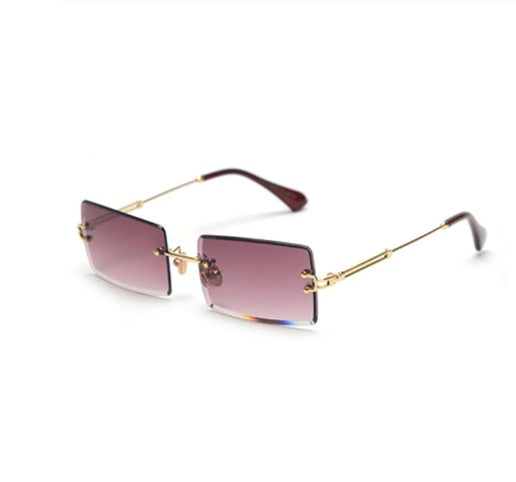 Rimless Rectangle Sunglasses