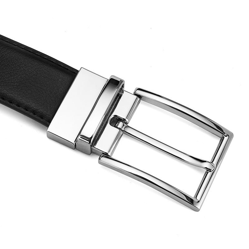 Rotating Pin Buckle Leather Belt