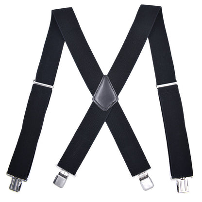 Unisex 4 Clip Straps 5CM Plus Loose Tight Suspenders Strap Clip