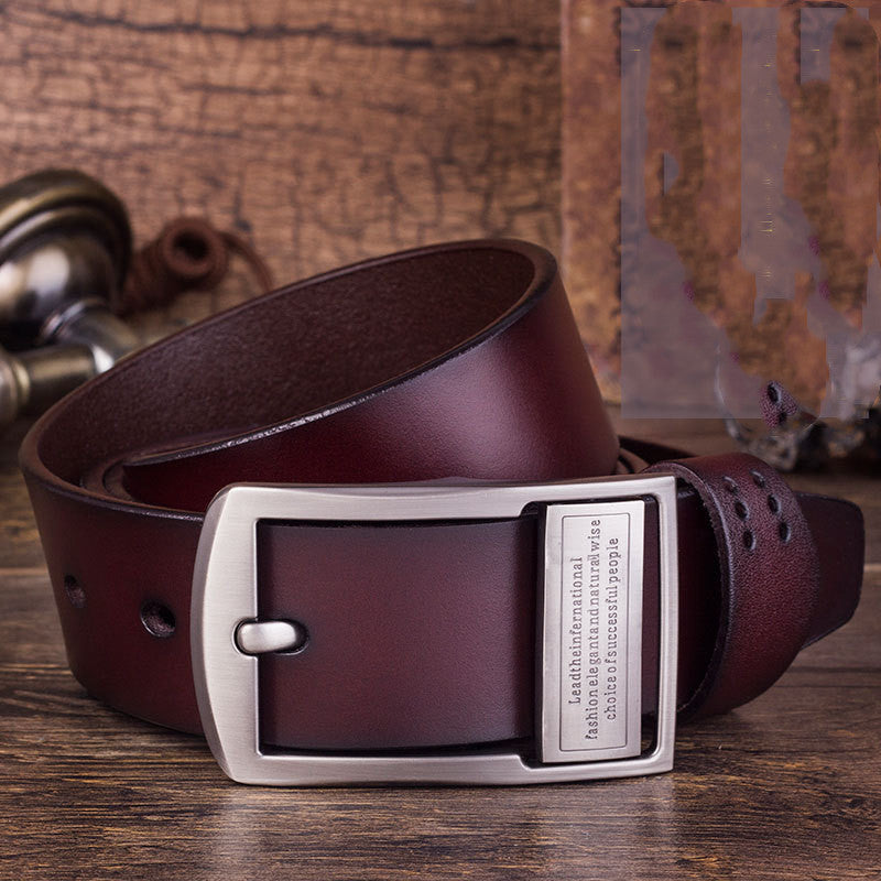 Men's Leather Pin Buckle Belt Fashion Casual