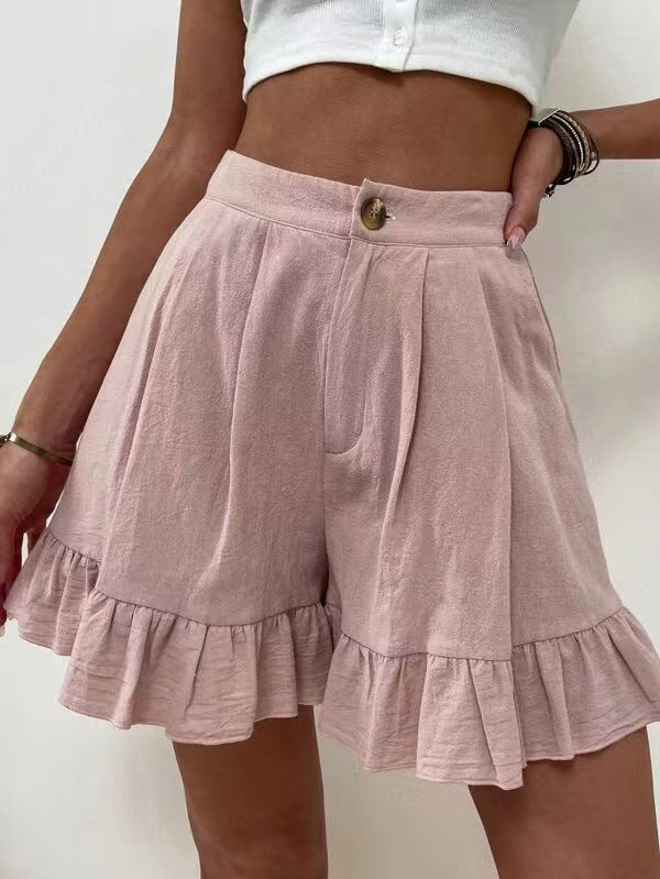 High Waist Ruffle Shorts