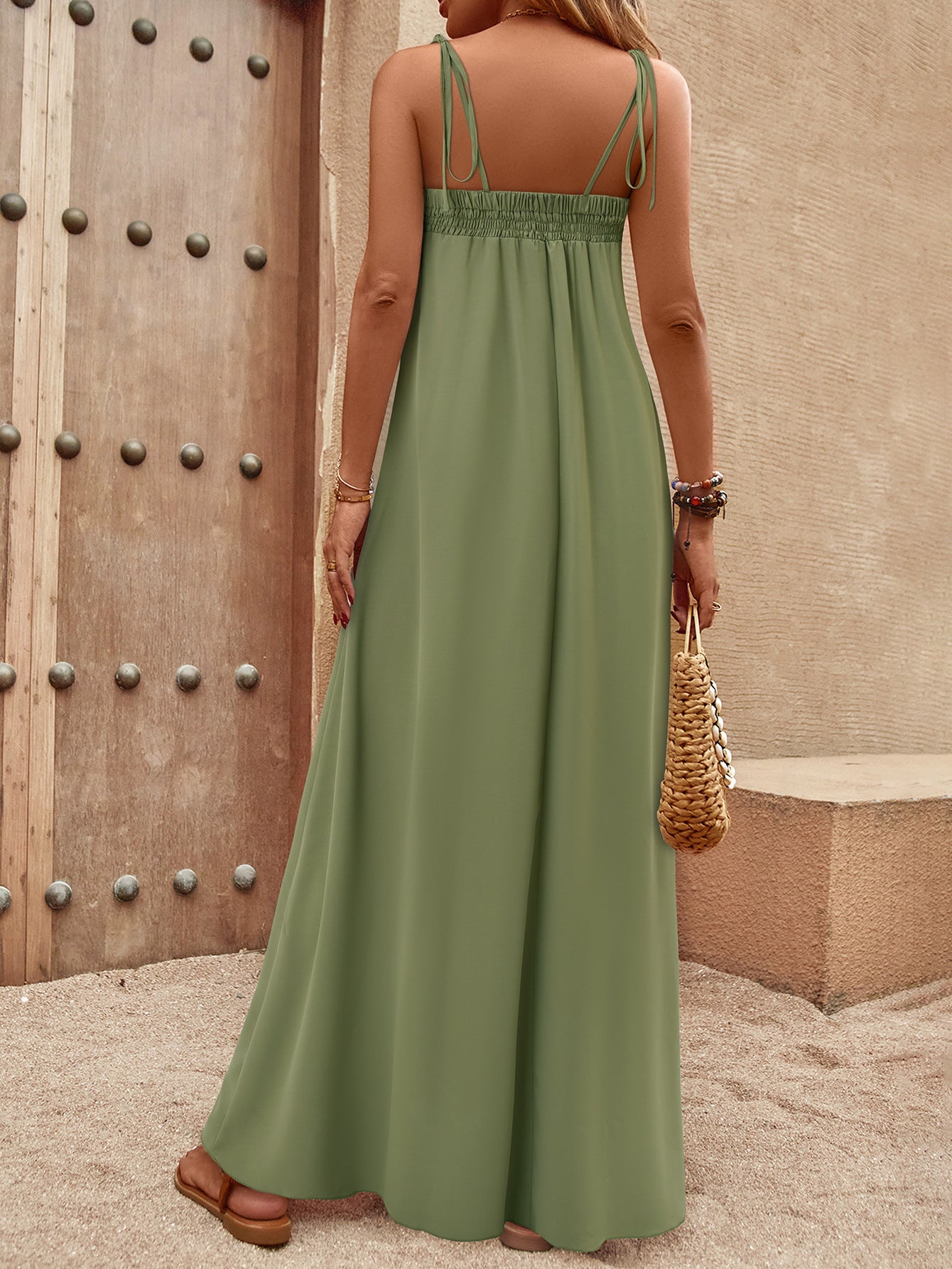 Strap Tie Maxi Dress