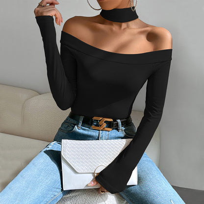 Off-Shoulder Long Sleeve Elegant Top