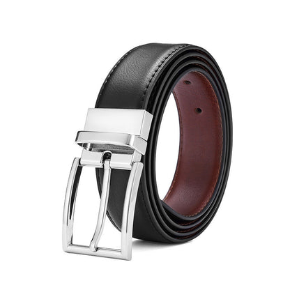 Rotating Pin Buckle Leather Belt