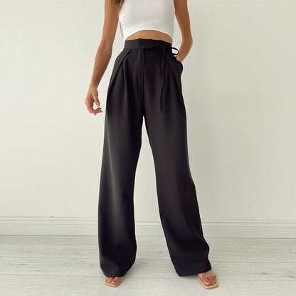 Waist Tie Wide Leg Pants