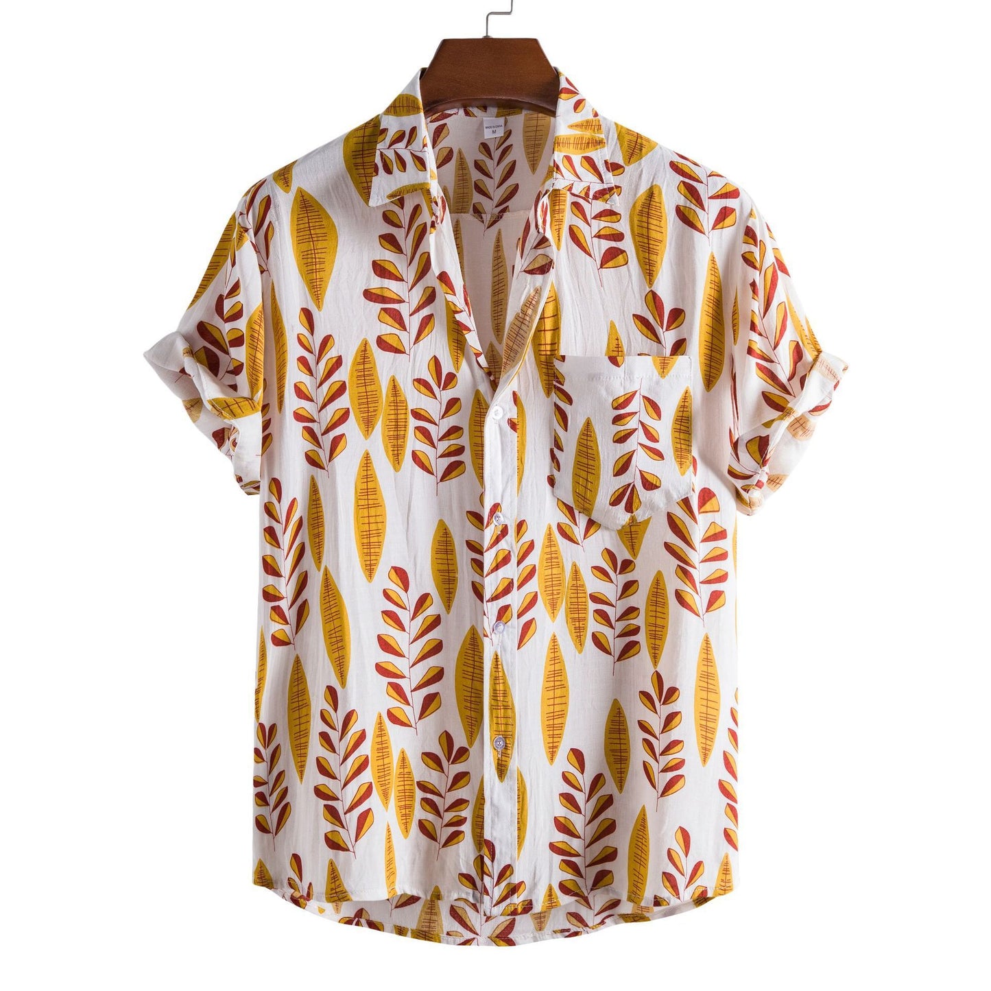 European-size Floral Casual Short-sleeved Shirt