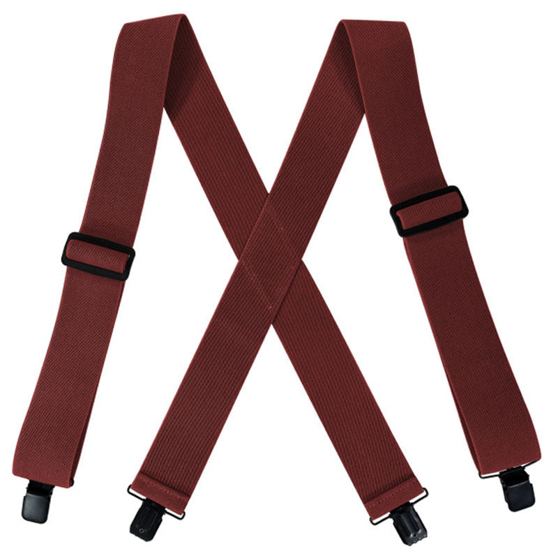 Unisex 4 Clip Straps 5CM Plus Loose Tight Suspenders Strap Clip