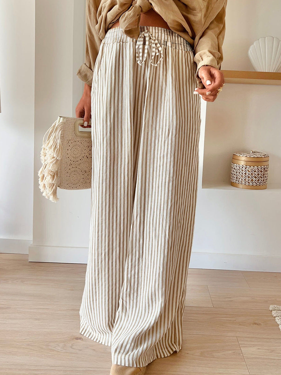 Striped Drawstring Pants