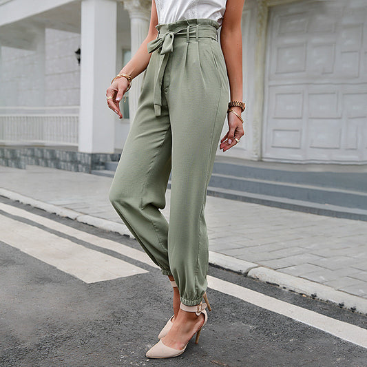 High Waist Pocket Trousers