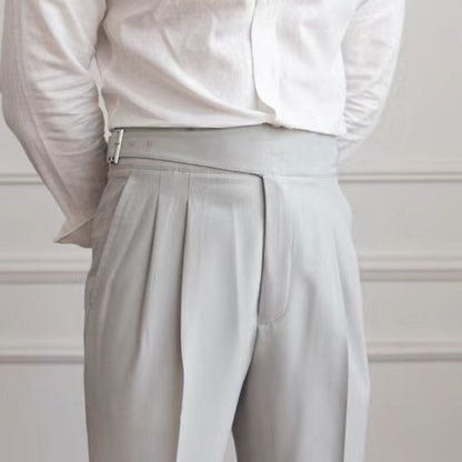 Men's Belt Skinny Casual Suit Pants