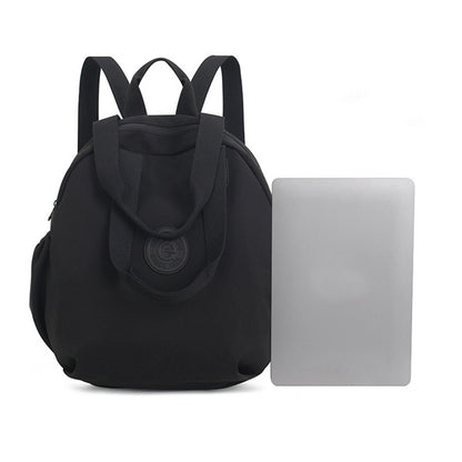 Black Round Bags Women Fashion Large Capacity Multifunctional Backpack Shoulder Bag Handbag