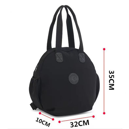 Black Round Bags Women Fashion Large Capacity Multifunctional Backpack Shoulder Bag Handbag