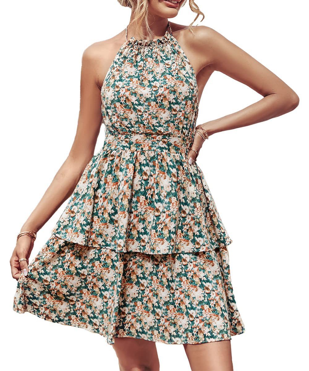 Halter Floral Dress