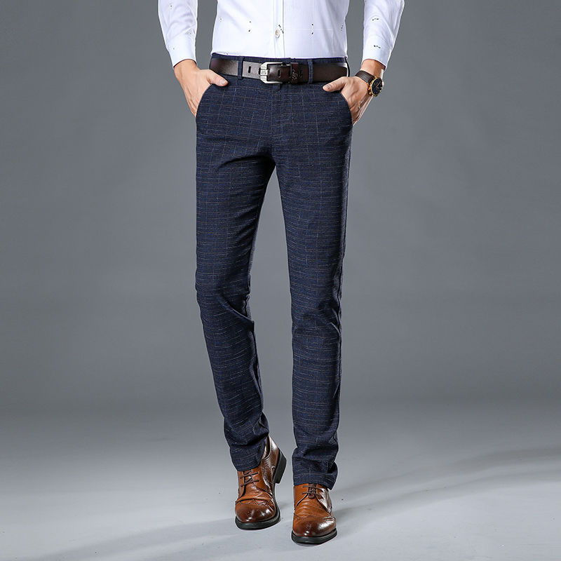 Men's Brushed Business Straight Long Pants