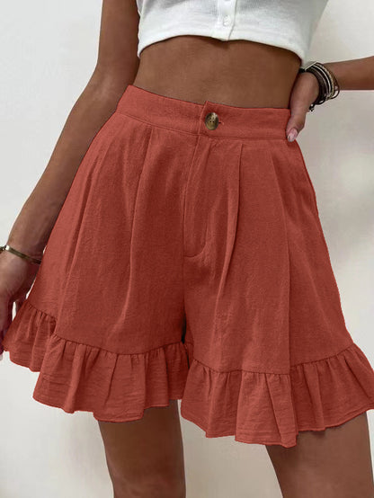 High Waist Ruffle Shorts