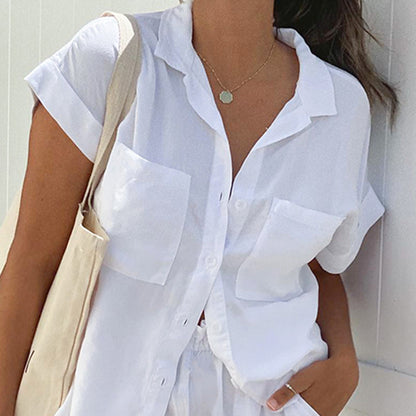 Short Sleeve Button Down and Shorts Set