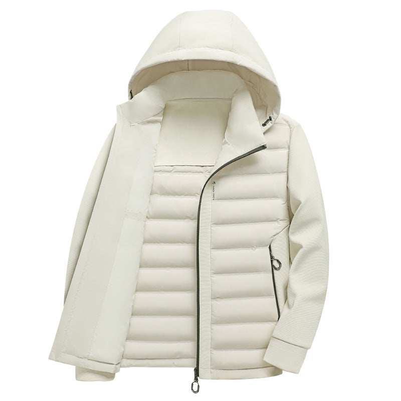 Hooded White Duck Down Warm Coat Down Jacket