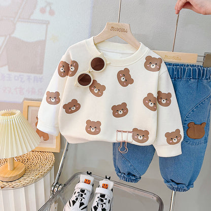 Boys And Girls Sweater Suit Western Style