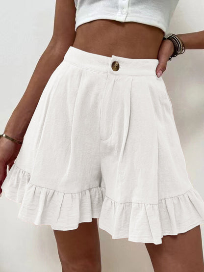 High Waist Ruffle Shorts