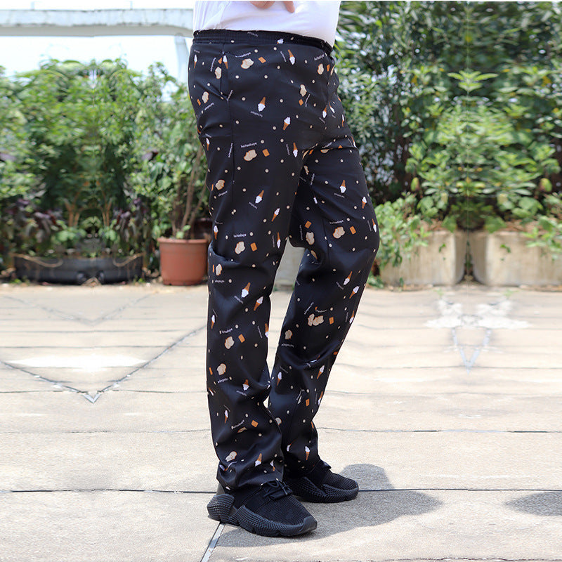 Fully elastic chef black pants