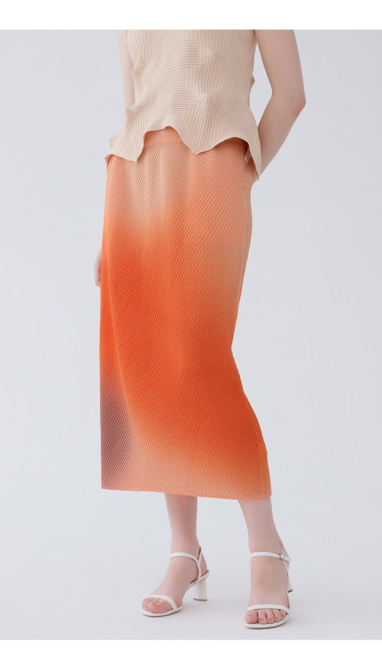 Gradient Midi Skirt