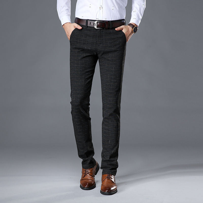 Men's Brushed Business Straight Long Pants