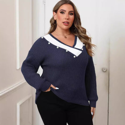 Plus Size V-Neck Sweater