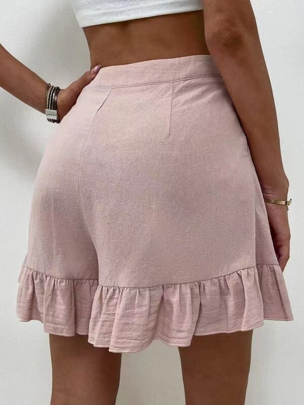 High Waist Ruffle Shorts