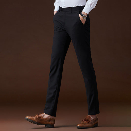 Trendy Suit Pants NNon-Iron Texture Casual Long Pants