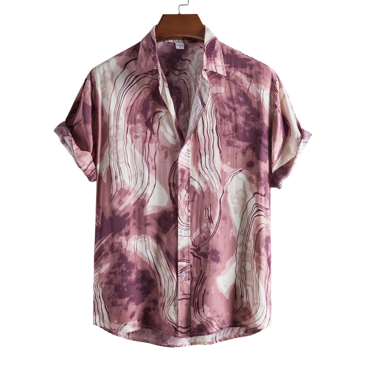 European-size Floral Casual Short-sleeved Shirt