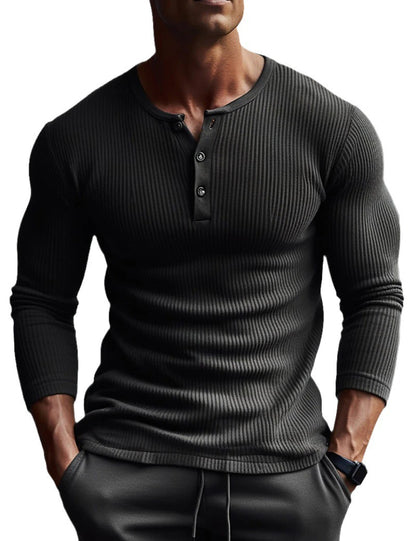 Men's Long Sleeve Top High Elastic Bottoming Shirt