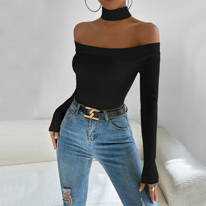 Off-Shoulder Long Sleeve Elegant Top