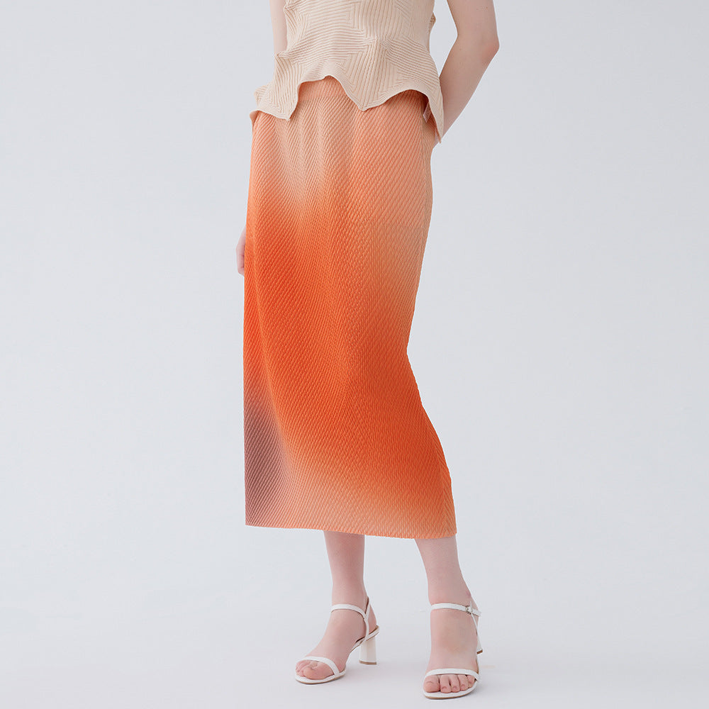 Gradient Midi Skirt