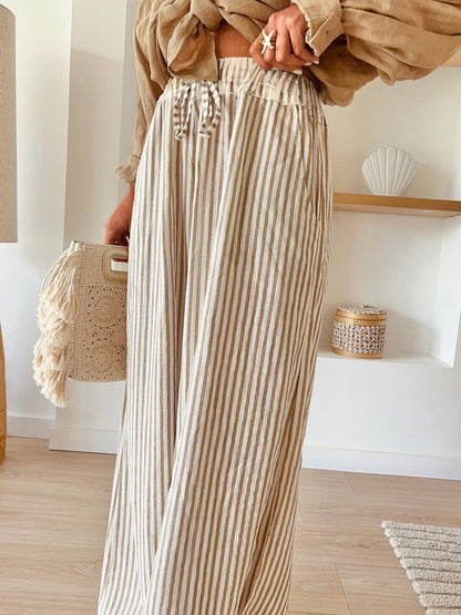 Striped Drawstring Pants