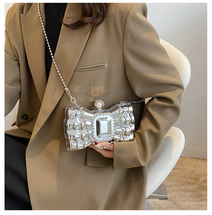 Acrylic Bow Chain Handbag