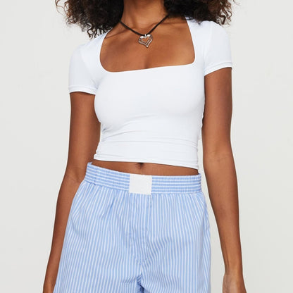 Basic Square Neck Crop Top