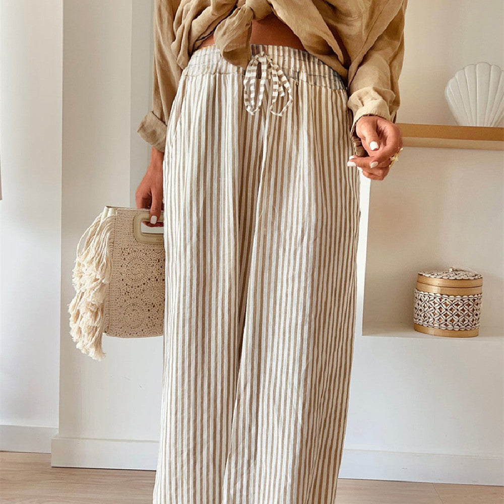 Striped Drawstring Pants